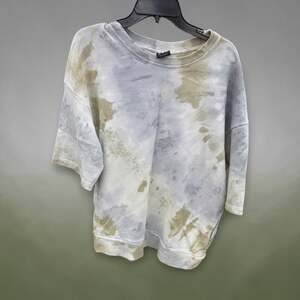 ZARA Oversized Short Sleeve Tie Dye Sweatshirt
